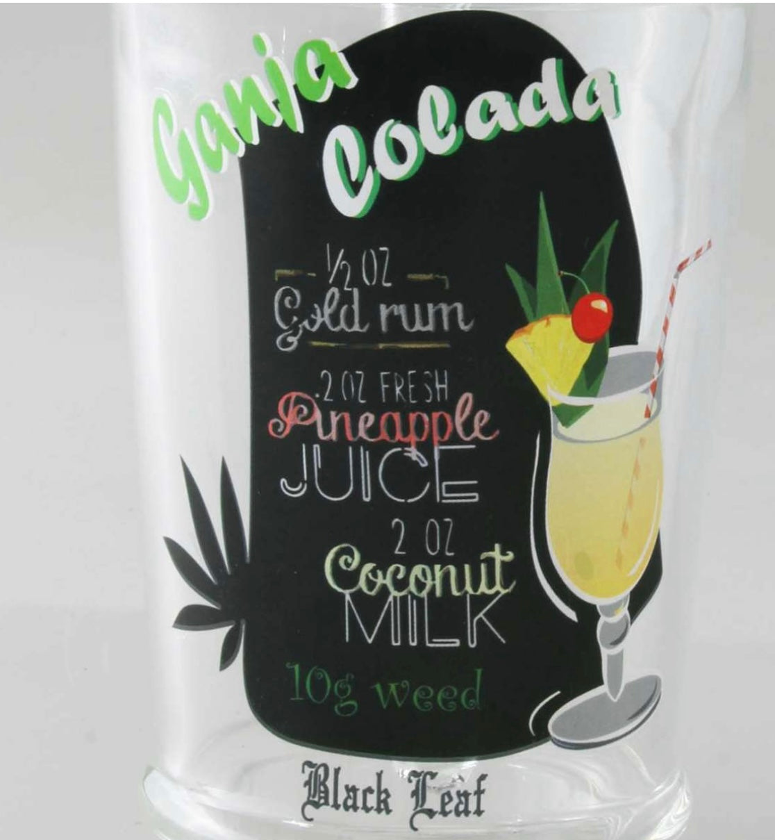 Black Leaf Becher Glasbong GANJA COLADA