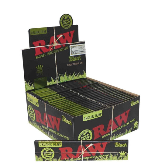 RAW Black Organic Hemp Papers KS Slim